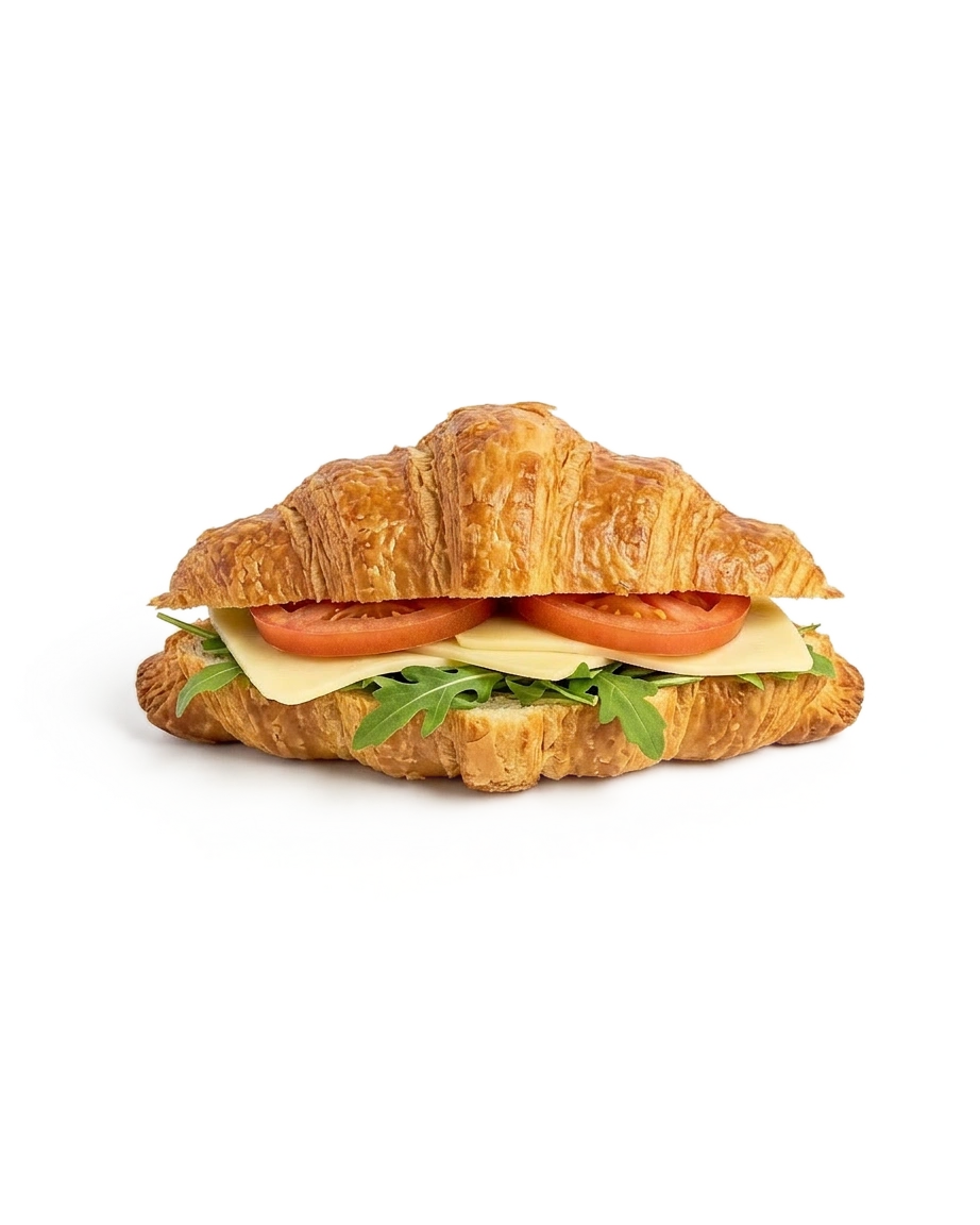 Petite Croissants - Tomato, Swiss cheese, vegan aioli, greens