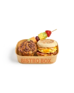 Breakfast Sammy, Seasonal Fruit & Muffin
