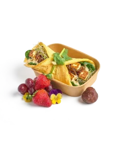 Low Carb - Omelette Vege Wrap Box, Seasonal Fruit & Bliss Ball