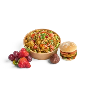 Taste Of India - Filled Bap, Salad, Seasonal Fruit & Sweet Bliss Ball